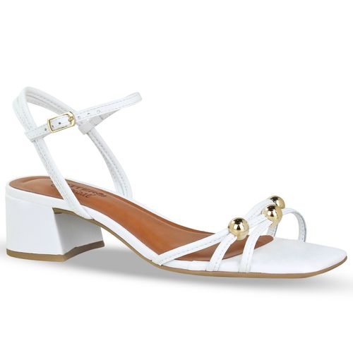 Sandália Couro Burnish Branco