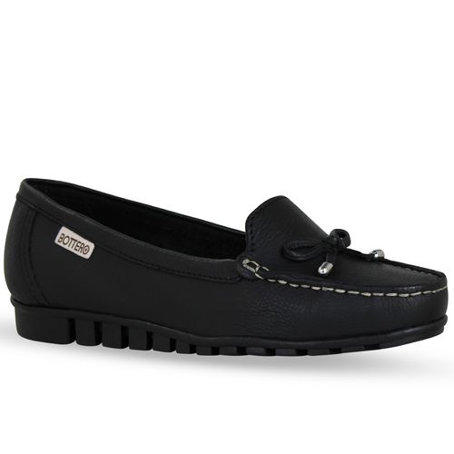 Sapato Mocassim Couro Burnish Preto