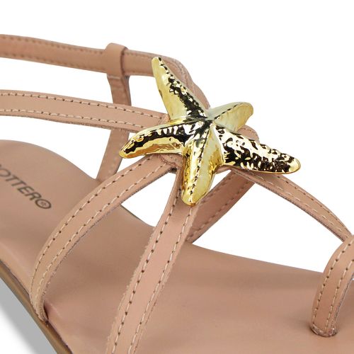 Sandália Rasteira Couro Atanado Napoli Brown Sugar