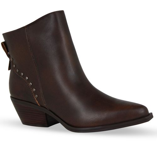 Bota Cano Baixo Couro Distressed Marrom