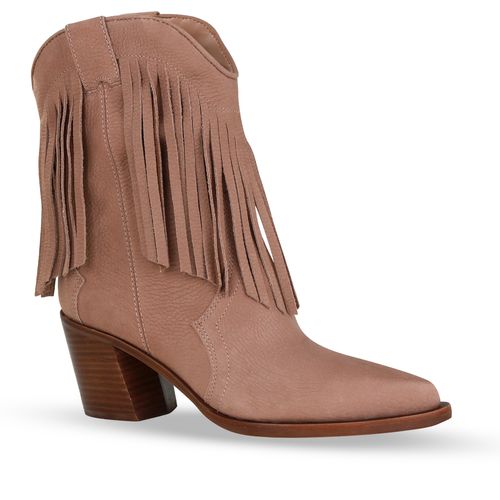 Bota Cano Baixo Couro Tumbled Nobuck Brown Sugar