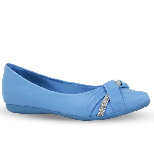 Sapatilha Couro Atanado Napoli Azul Lago