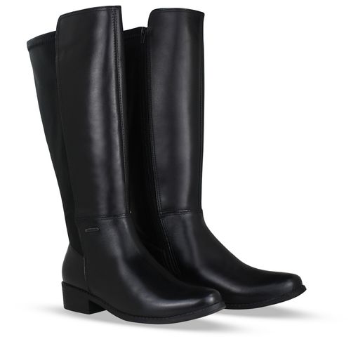 Bota Cano Longo Couro Atanado Napoli Preto