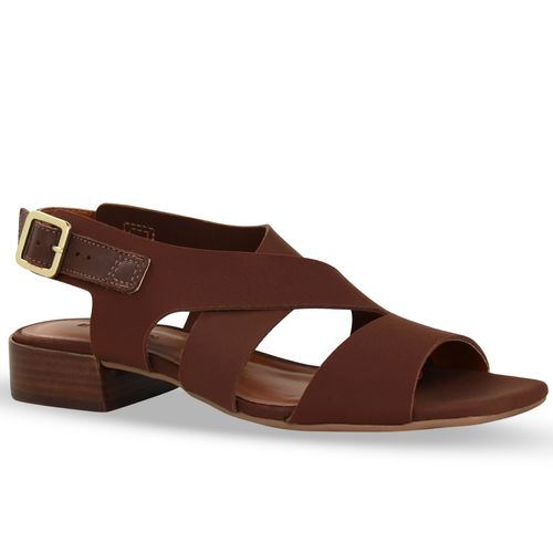 Sandália Sense Lycra Marrom