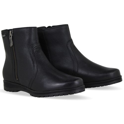 Bota Cano Baixo Couro Burnish Preto