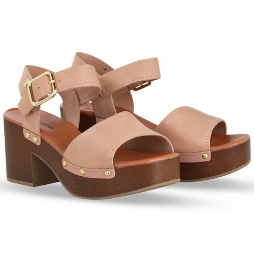 Sandália Plataforma Couro Atanado Napoli Brown Sugar