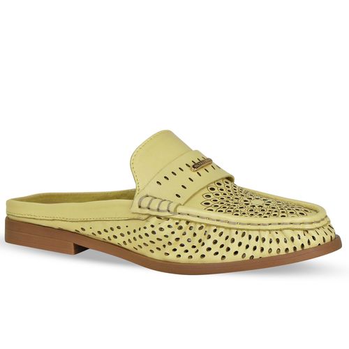 Sapato Couro Napa Toscana Amarelo Pastel